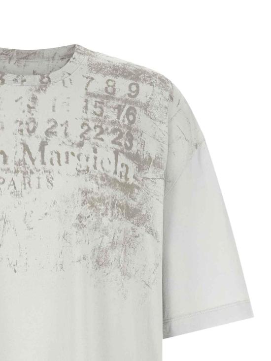 26FW 마르지엘라 뉴메릭 로고 오버사이즈 코튼 티셔츠 S50GC0737S24607857 GREY - MAISON MARGIELA
