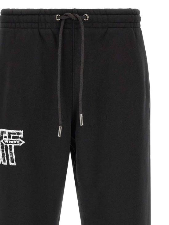 26FW 오프화이트 트레이닝/조거 팬츠 OMCH057F26FLE00300001 BLACK - OFF WHITE