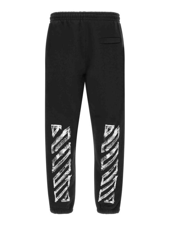 26FW 오프화이트 트레이닝/조거 팬츠 OMCH057F26FLE00300001 BLACK - OFF WHITE