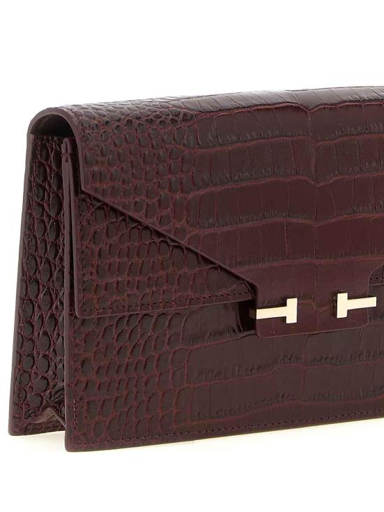 26FW 톰포드 클러치/파우치 S0531LCL607PRAY Dark Red - TOMFORD