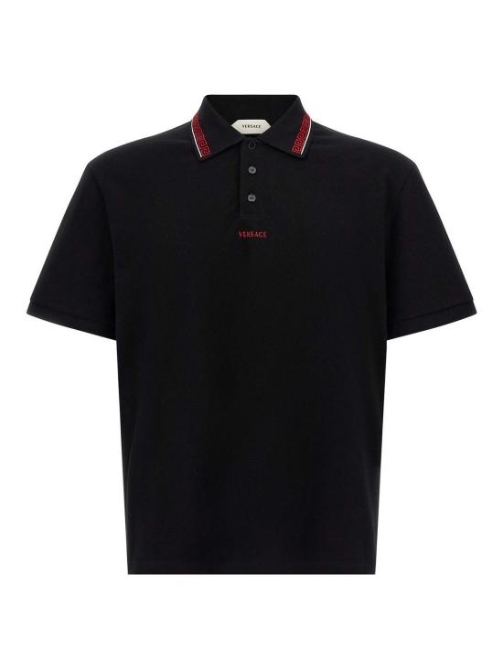26FW 베르사체 폴로 티셔츠 10260071A186881B000 BLACK