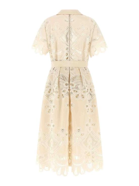 26FW 엘리 사브 미디 원피스 D1288NP26COE16CREAM White - ELIE SAAB