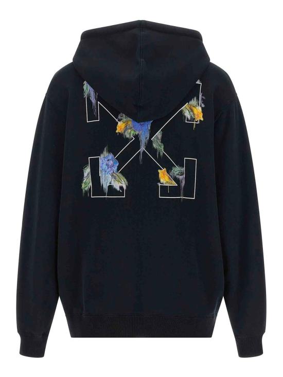 26FW 오프화이트 후드 티셔츠 2FE00509TW036 BLACK - OFF WHITE