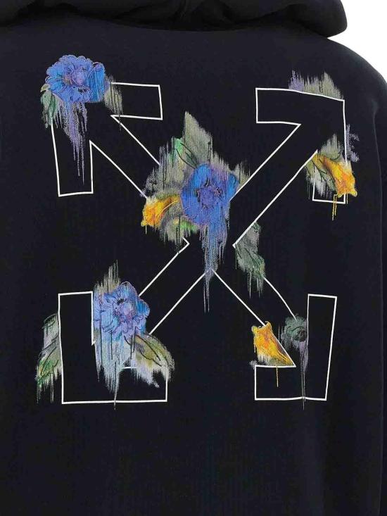26FW 오프화이트 후드 티셔츠 2FE00509TW036 BLACK - OFF WHITE