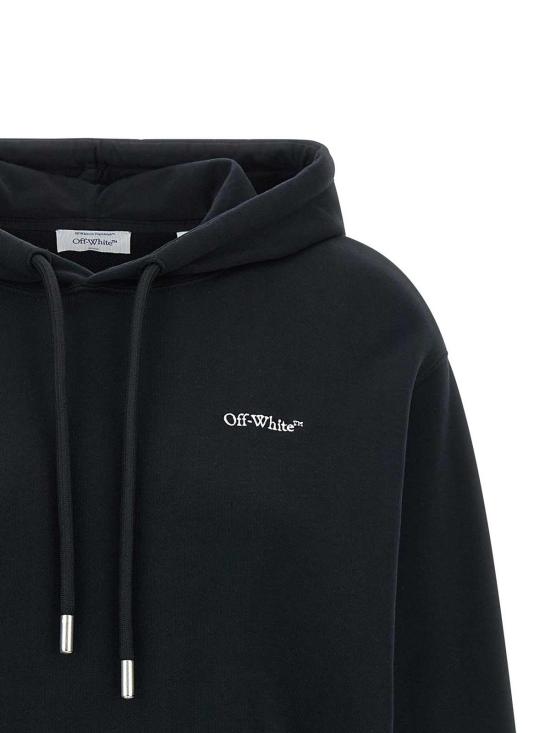 26FW 오프화이트 후드 티셔츠 2FE00509TW036 BLACK - OFF WHITE