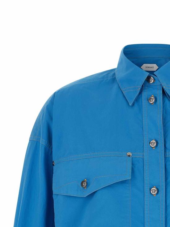 26FW 베르사체 데님 셔츠 10256761A183961VG80 BLUE - VERSACE