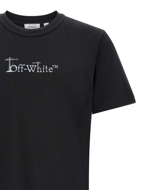 26FW 오프화이트 반팔 티셔츠 OMAA16MF26JER00D00001 BLACK - OFF WHITE