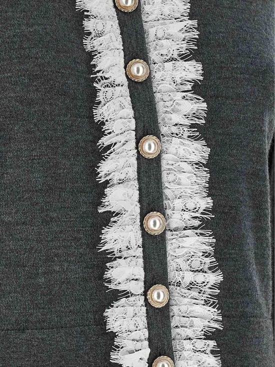 26FW 셀프 포트레이트 가디건 PF26134C GREY - SELF PORTRAIT