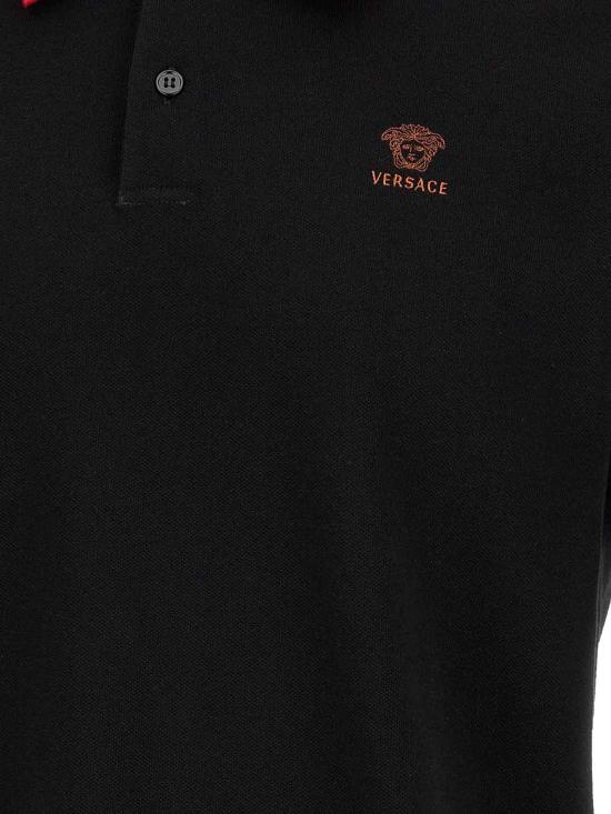 26FW 베르사체 폴로 티셔츠 10240311A176812B9A0 Black - VERSACE