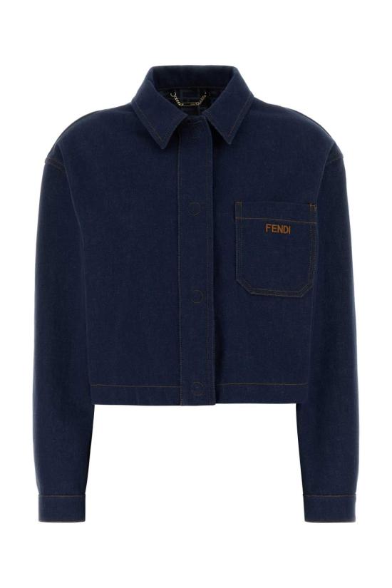 26SS 펜디 블루 데님 재킷 FLF856AOHS F0QB0 NAVY