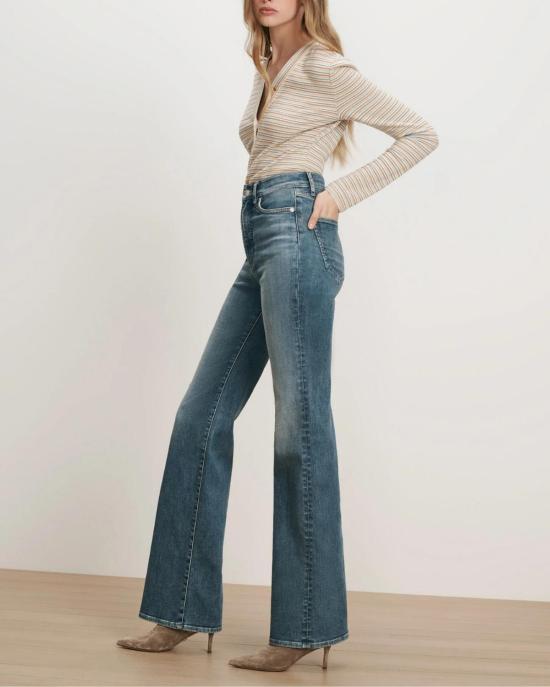  베로니카비어드 데님 팬츠 베로니카 비어드 크로스비 하이라이즈 와이드 레그 진 메모리 레인 - VERONICA BEARD