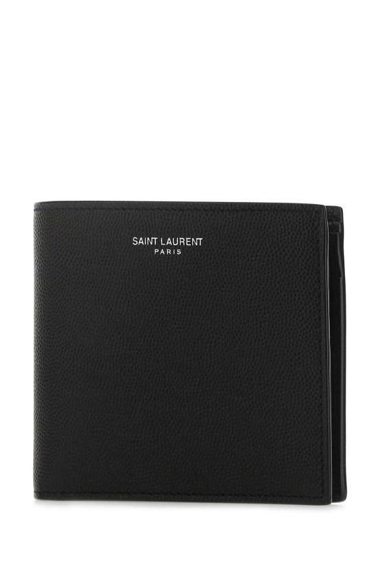 26FW 생로랑 그랑 드 뿌드르 엠보스드 레더 이스트/웨스트 동전 반지갑 396303BTY0N 1000 BLACK - SAINT LAURENT