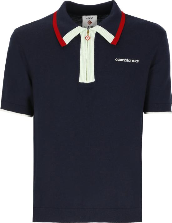 26FW 카사블랑카 폴로 티셔츠 15833461719326 NAVY
