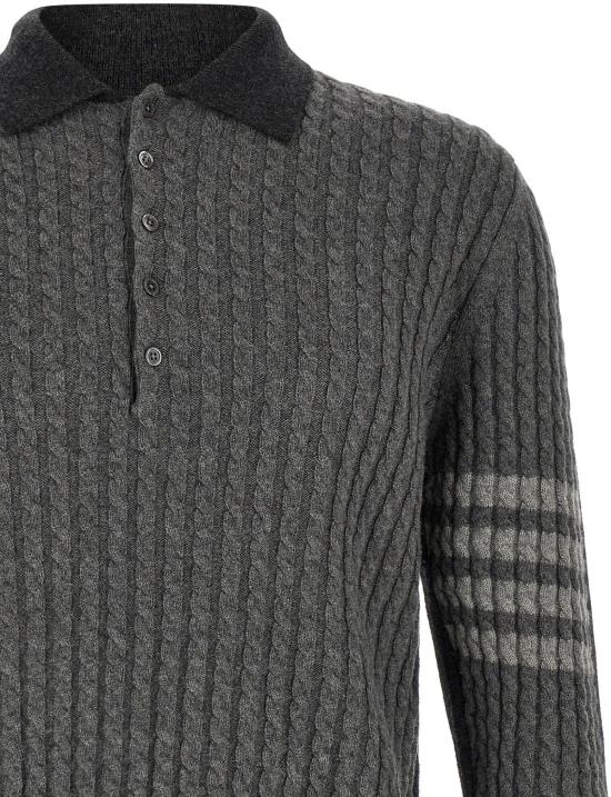  톰브라운 폴로 티셔츠 15813906432286 GREY - THOM BROWNE