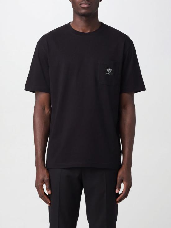 26FW 베르사체 반팔 티셔츠 10245741A17915 1B000 Black