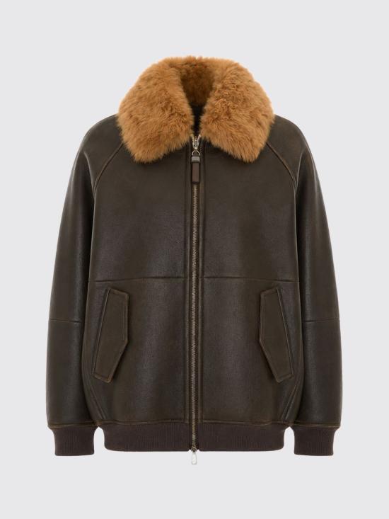26FW 브루넬로 쿠치넬리 가죽 자켓 MPMMA7564 C9998 Brown - BRUNELLO CUCINELLI