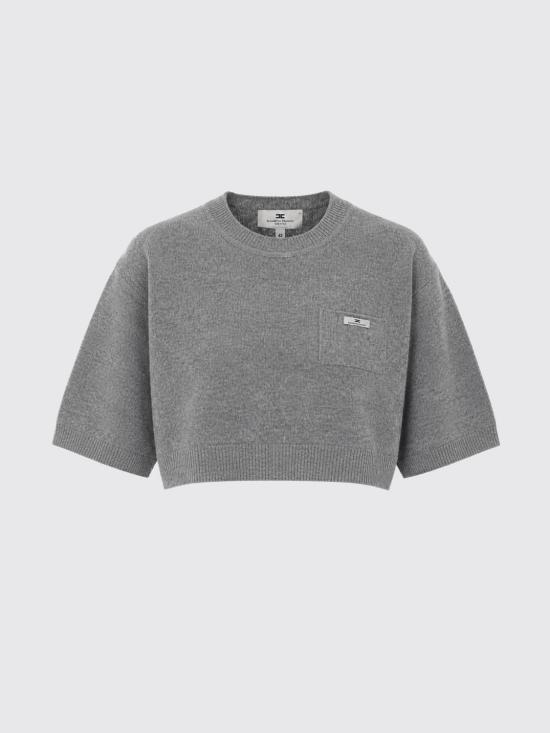26FW 엘리자베타프랜치 반팔 티셔츠 MK11T66E2 431 Grey - ELISABETTA FRANCHI