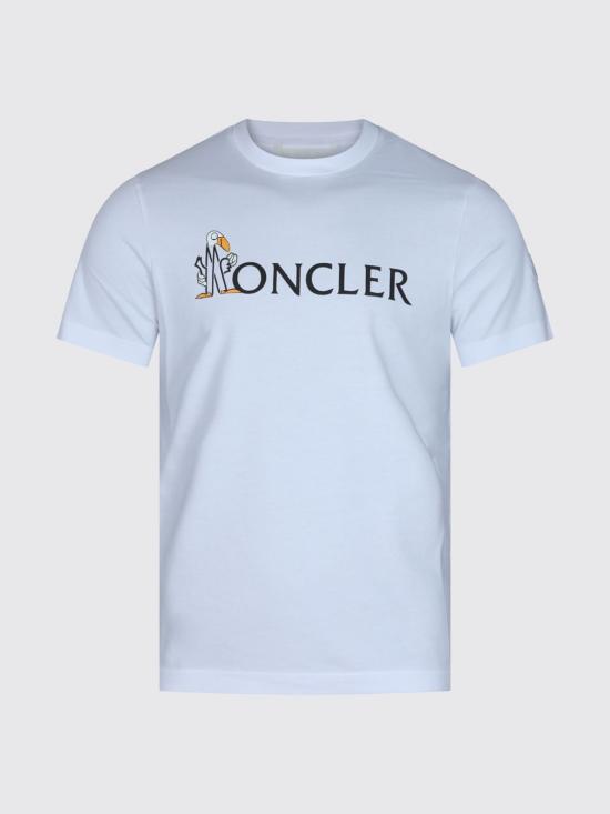 26FW 몽클레어 몽덕 로고 코튼 티셔츠 L20918C0003389B8U 00A White