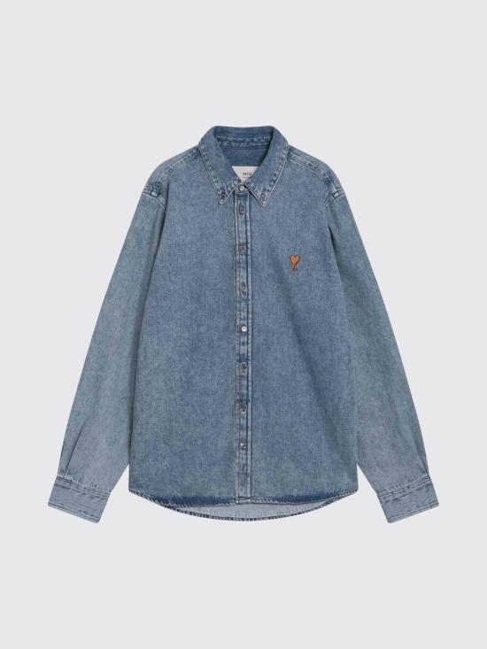 26FW 아미 데님 셔츠 USH786DE0056 480 Blue - AMI