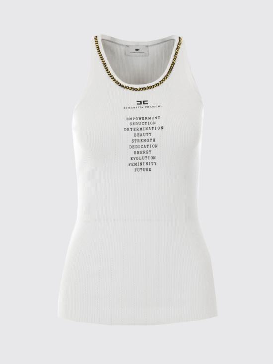 26FW 엘리자베타프랜치 탑 TK10B66E2 E72 Ivory - ELISABETTA FRANCHI