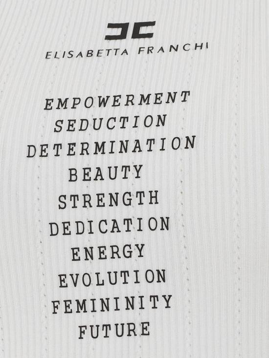 26FW 엘리자베타프랜치 탑 TK10B66E2 E72 Ivory - ELISABETTA FRANCHI