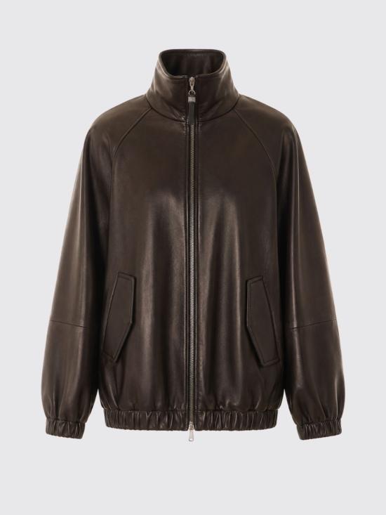 26FW 브루넬로 쿠치넬리 가죽 자켓 MPNMO7569P C101 Black - BRUNELLO CUCINELLI