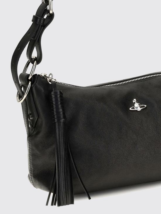 26FW 비비안웨스트우드 레더 호보 숄더백 46020017WL00BX N401 Black - VIVIENNE WESTWOOD
