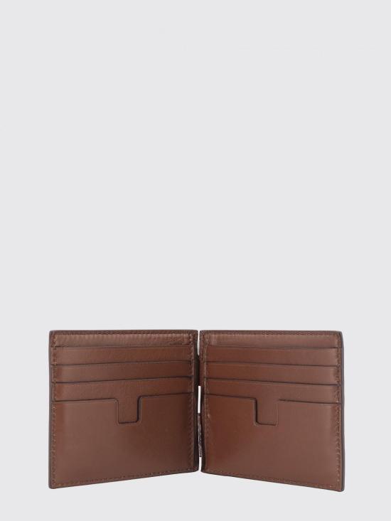 26FW 톰포드 그레인 레더 머니 클립 Y0231LCL158S EBN Brown - TOMFORD
