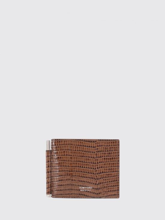 26FW 톰포드 그레인 레더 머니 클립 Y0231LCL158S EBN Brown