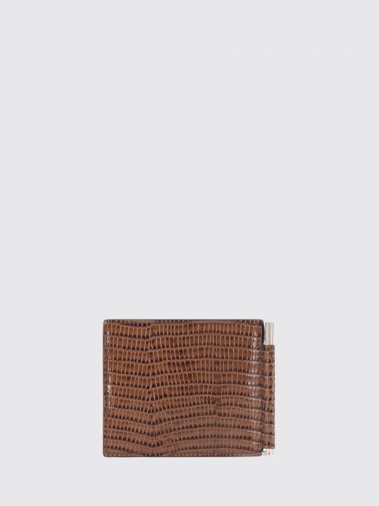 26FW 톰포드 그레인 레더 머니 클립 Y0231LCL158S EBN Brown - TOMFORD
