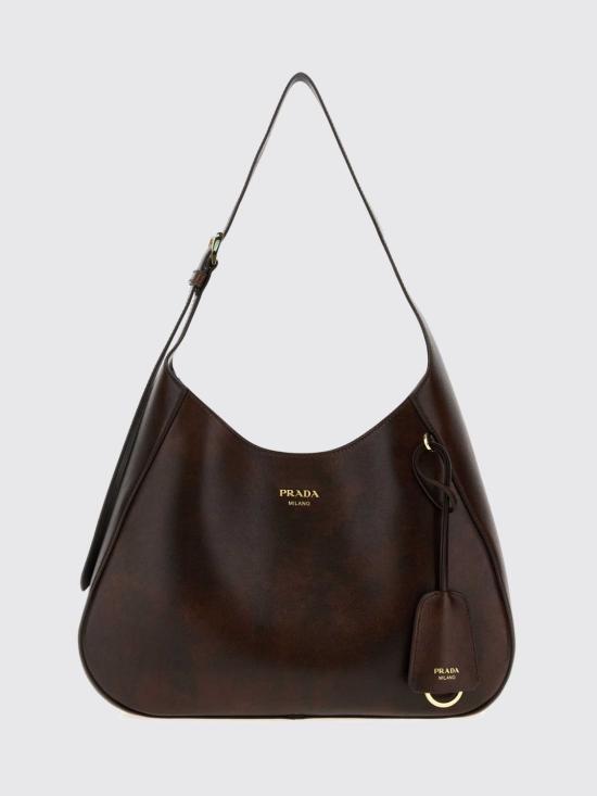 26FW 프라다 부기 미디움 레더 백 1BC3002ZRN F0324 Brown