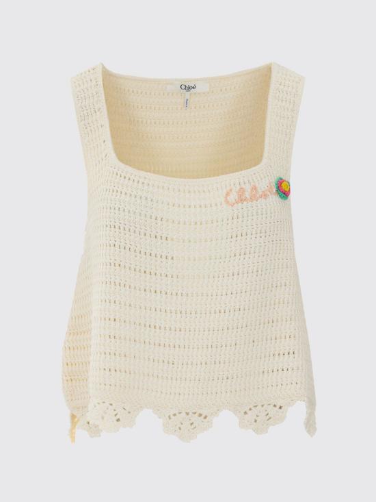 26FW 끌로에 탑 CH26AMH05800 107 White - CHLOE