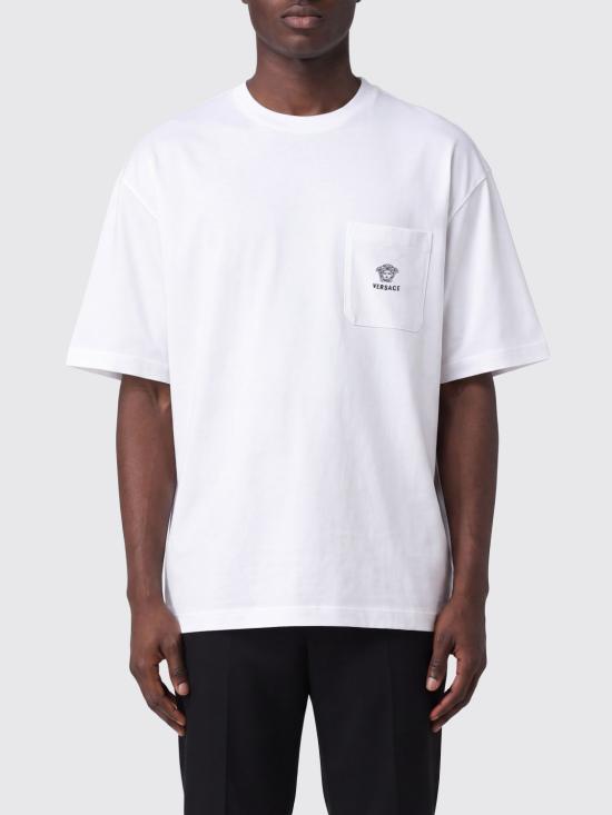 26FW 베르사체 반팔 티셔츠 10245741A17915 1W000 White