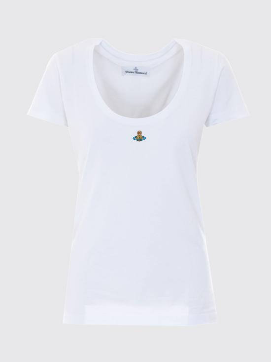 26FW 비비안웨스트우드 롤로 티셔츠 3G01002GJ00BL A401 White - VIVIENNE WESTWOOD