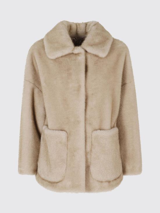 26FW 에르노 페이크 퍼 패치 포켓 코트 페이크 퍼 패치 포켓 코트 GC000600D12739 1985 Yellow Cream - HERNO