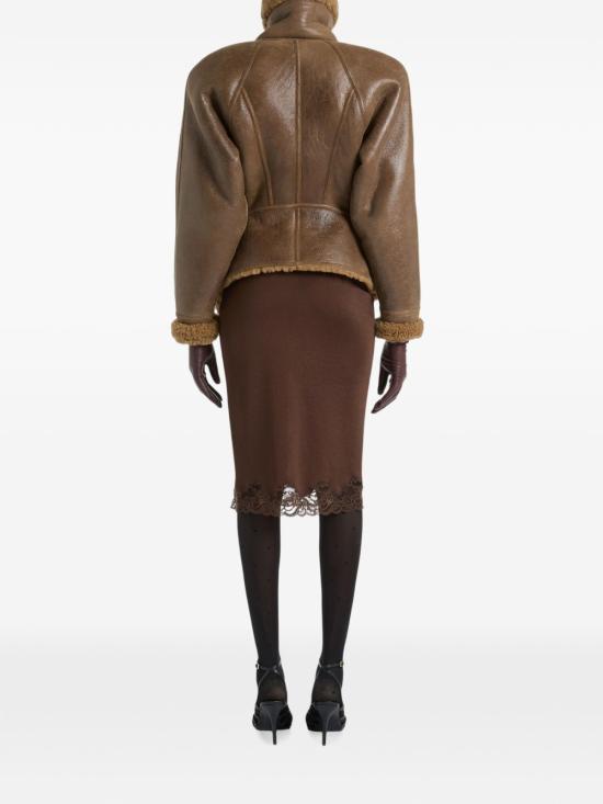 26FW 발망 미디 스커트 SK0000000082 A91 BROWN - BALMAIN