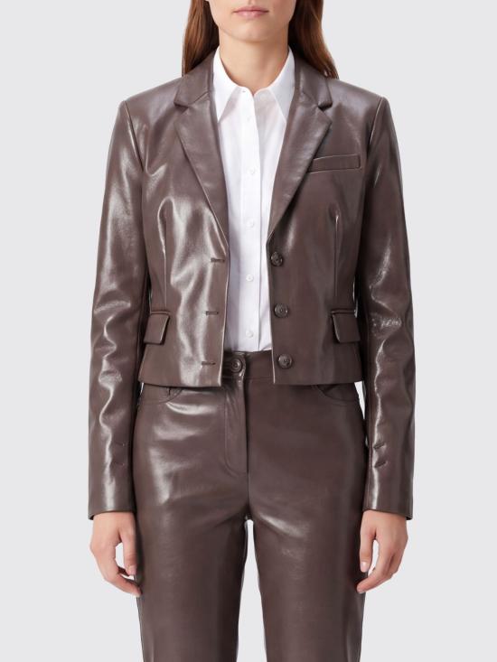 26FW 안다마네 가죽 자켓 T203060ATNP152 641 Brown
