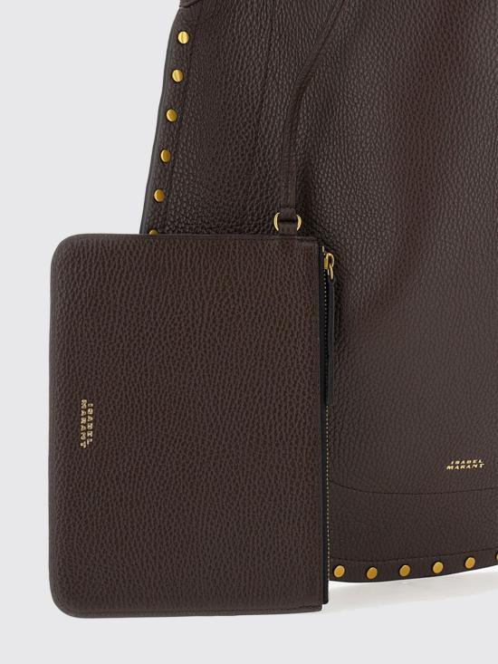 26FW 이자벨마랑 OSKAN 오스칸 문 숄더백 PP0200FAC3C22M 50CF Brown - ISABEL MARANT