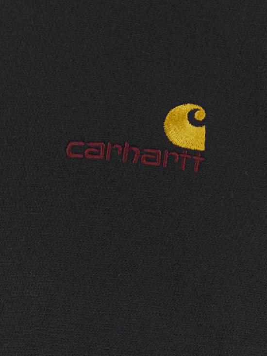26FW 칼하트 WIP 하프 집 아메리칸 스크립트 스웨트셔츠 I027014 89XX Black - CARHARTT WIP