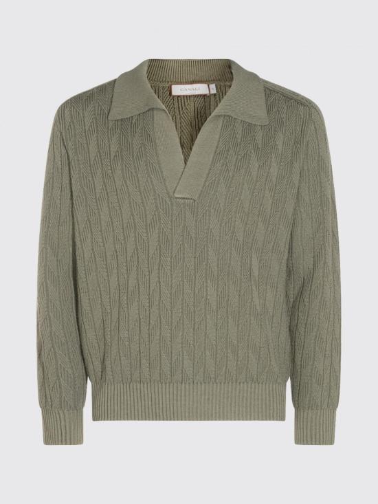 26FW 카날리 폴로 티셔츠 C1240MK02550 803 Olive - CANALI