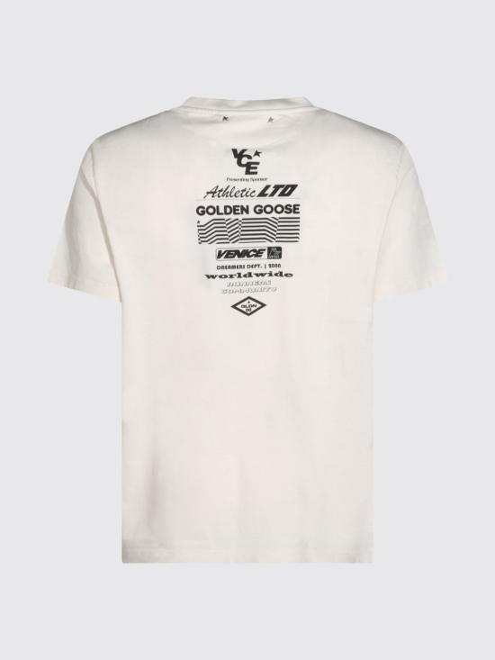 26FW 골든구스 퍼포레이티드 하트 앤트러사이트 코튼 저지 티셔츠 GMP01220P00262011560 White - GOLDEN GOOSE