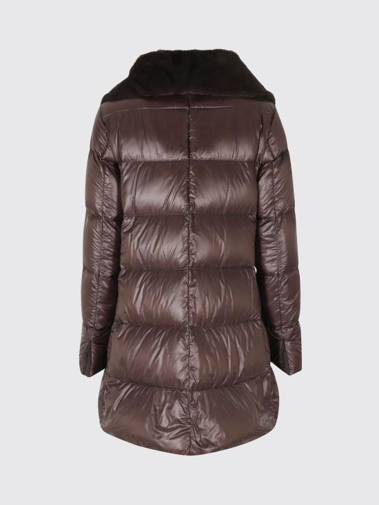 26FW 에르노 나일론 울트라라이트 레이디 얼터너티브 퍼 A-쉐입 자켓 PI002140D12017Z 8810 Brown - HERNO