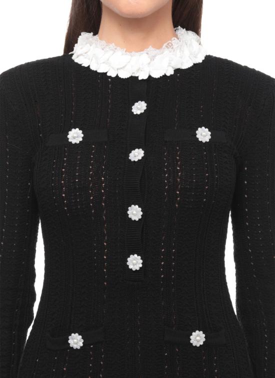 26FW 셀프 포트레이트 원피스 AW26100SBBLACK FLOWER TRIMBLACK - SELF PORTRAIT