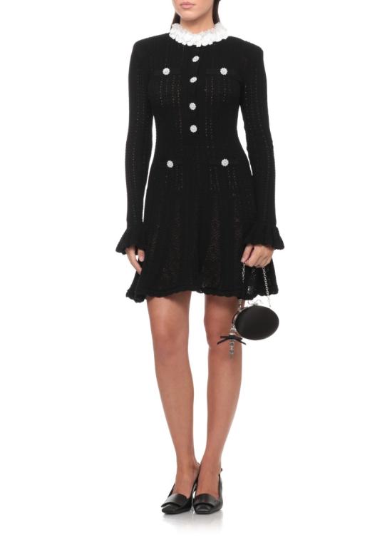 26FW 셀프 포트레이트 원피스 AW26100SBBLACK FLOWER TRIMBLACK - SELF PORTRAIT