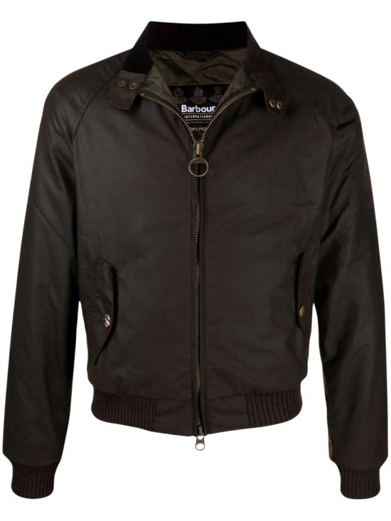 26FW 바버 인터내셔널 스티브 맥퀸 머천트 왁스 봄버 재킷 MWX0465OL71 Black