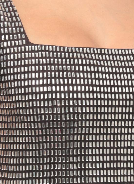 26FW 셀프 포트레이트 원피스 AW26165SGRGREY RHINESTONE MESHGREY - SELF PORTRAIT