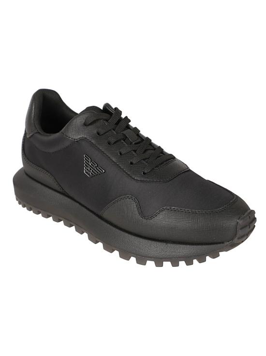 26FW 엠포리오 아르마니 스니커즈 EM003738AF19532MC005 Black - EMPORIO ARMANI