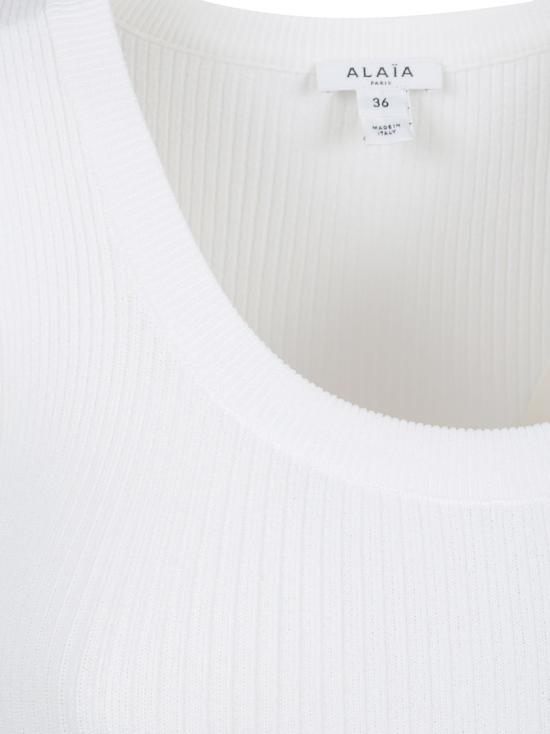 26FW 알라이아 탑 AA9B0353K017A 000 White - ALAIA