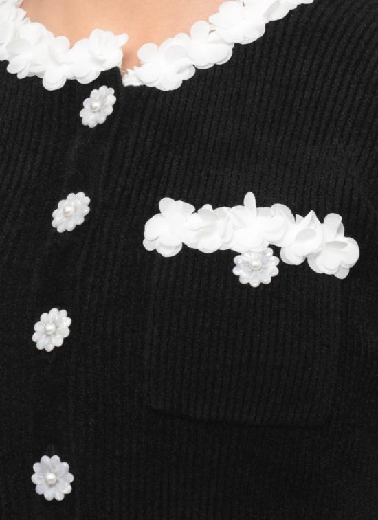 26FW 셀프 포트레이트 원피스 AW26099SBBLACK CHENILLE KNIT FLOWERBLACK - SELF PORTRAIT