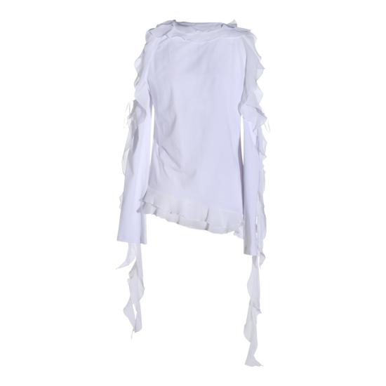 26FW 블루마린 탑 RF6107J5003D3102 White - BLUMARINE